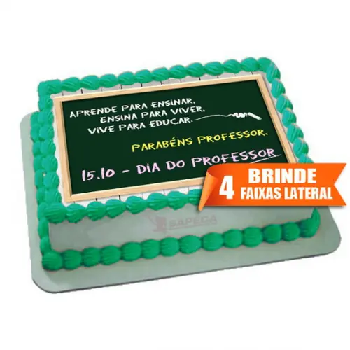 Papel arroz Dia do professor + Brinde Faixas Laterais