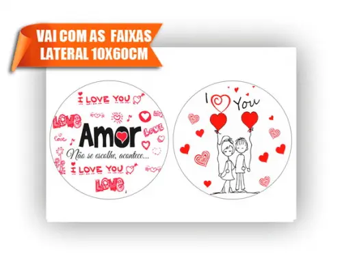 Papel arroz Dia dos Namorados Mod.02 com Faixas