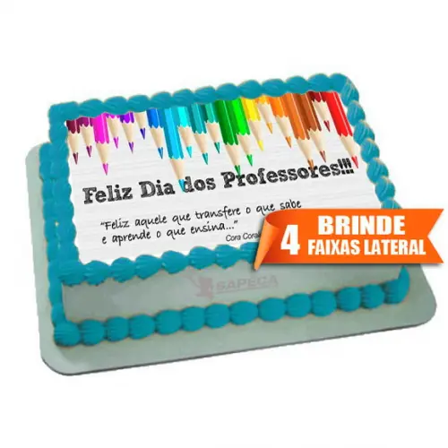 Papel arroz Dia dos Professores + Brinde Faixas Laterais
