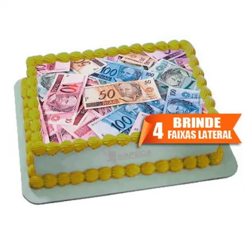 Papel arroz Dinheiro + Brinde Faixas Laterais