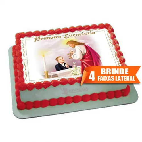 Papel arroz Eucaristia Menino + Brinde Faixas Laterais