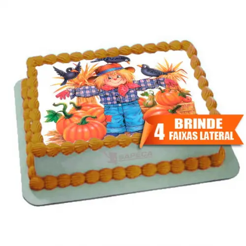Papel arroz Fazendinha Espantalho + Brinde Faixas Laterais