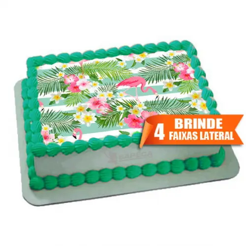 Papel arroz Flamingo + Brinde Faixas Laterais
