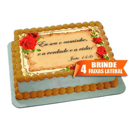 Papel arroz Frases Bíblicas + Brinde Faixas Laterais