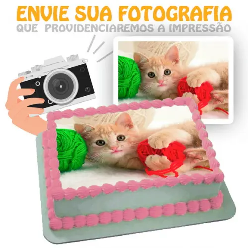 Papel Arroz Gatinho Gato Envie Sua Foto