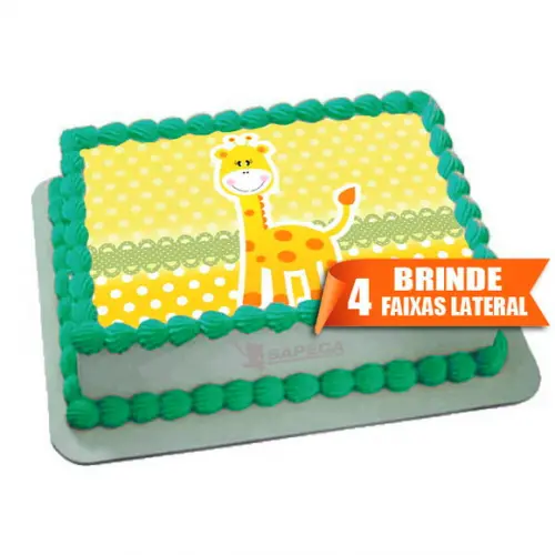 Papel arroz Girafa Baby + Brinde Faixas Laterais