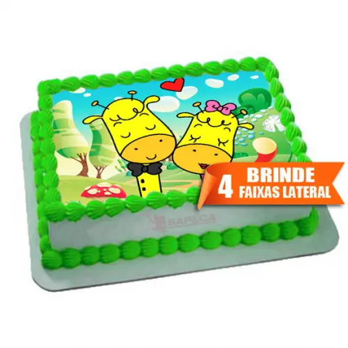 Papel arroz Girafas + Brinde Faixas Laterais