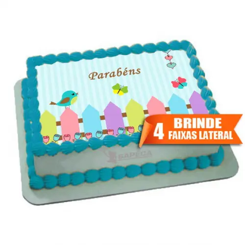 Papel arroz Jardim Passaros + Brinde Faixas Laterais