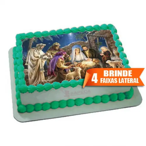 Papel arroz Jesus Cristo Natal + Brinde Faixas Lateral