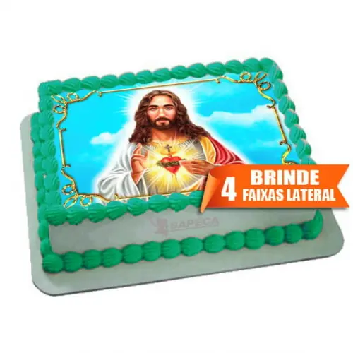 Papel arroz Jesus Cristo Sagrado Coração + Brinde Faixas