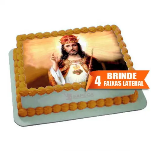 Papel arroz Jesus Sagrado Coração + Brinde Faixas Lateral