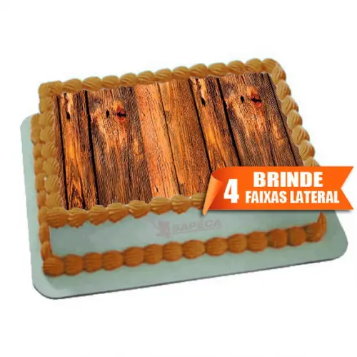 Papel arroz Madeira Estampa + Brinde Faixas Laterais