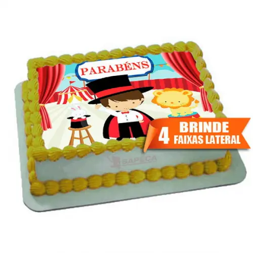 Papel arroz Magico Parabéns + Brinde Faixas Laterais