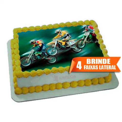 Papel arroz Motocross Trilha + Brinde Faixas Laterais