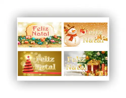 Papel arroz Natal 8x14cm para Mini Bolos 8 Imagens Mod2e3