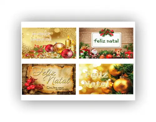 Papel arroz Natal 8x14cm para Mini Bolos 8 Imagens Mod4e5