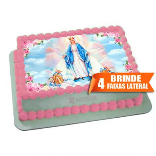 Papel arroz Nossa Senhora da Graças + Brinde Faixas Lateral