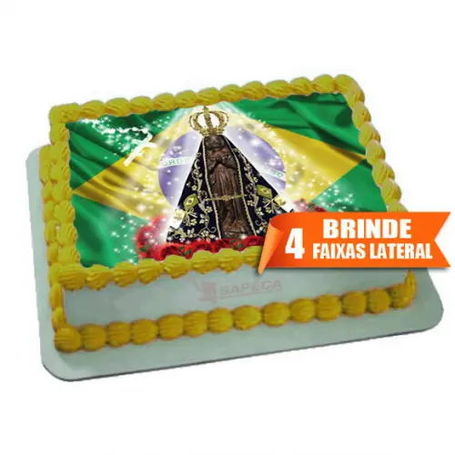Papel arroz Nossa Senhora de Aparecida +Brinde Faixa Lateral