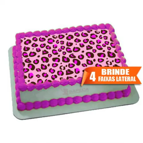 Papel arroz Oncinha Rosa+ Brinde Faixas Laterais