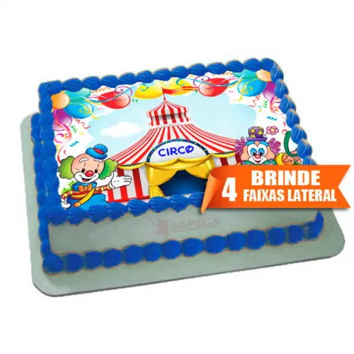 Papel arroz Palhaço Circo + Brinde Faixas Laterais