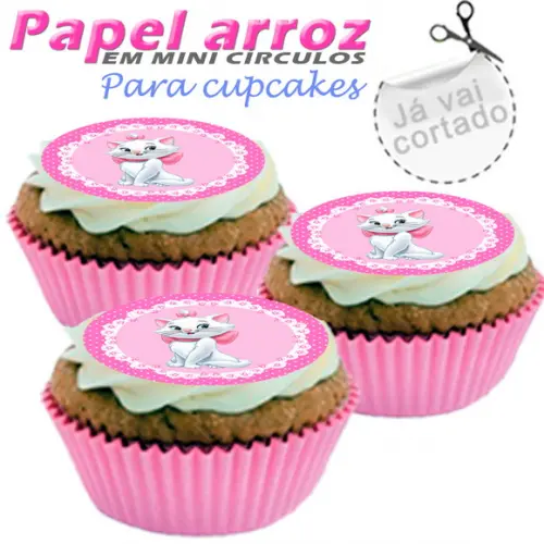 Papel Arroz para Cupcake, Pirulitos, Pão de Mel Docinhos Etc