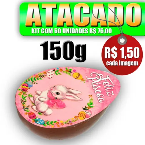 Papel Arroz Pascoa Ovos Colher 150grs 50 Unidades