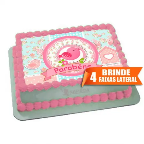 Papel arroz Passarinho Encantado + Brinde Faixas Laterais