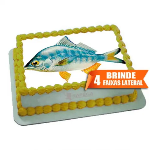 Papel arroz Peixe Pesca + Brinde Faixas Laterais