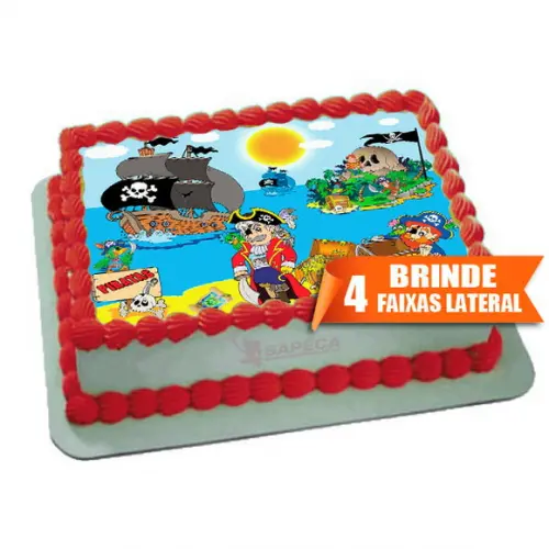 Papel arroz Piratas + Brinde Faixas Laterais