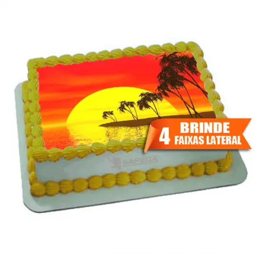 Papel arroz Praia Ferias + Brinde Faixas Laterais
