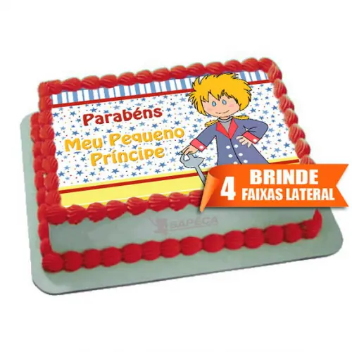 Papel arroz Principe Parabéns + Brinde Faixas Laterais
