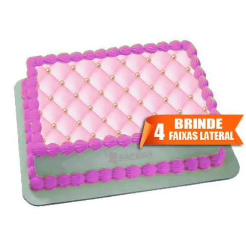 Papel arroz Rosa Capitone + Brinde Faixas Laterais
