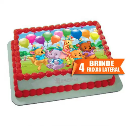 Papel arroz Safari Baby Zoo + Brinde Faixas Laterais