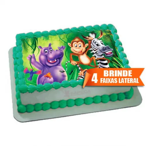 Papel arroz Safari Bichinhos + Brinde Faixas