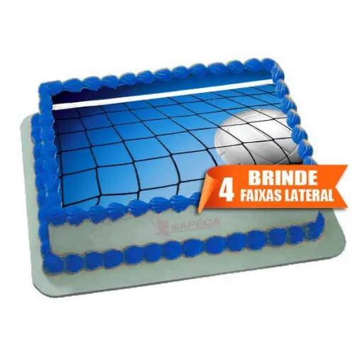 Papel arroz Volei para Bolo + Brinde Faixas Laterais