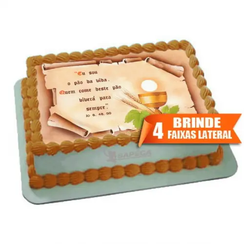 Primeira Eucaristia Papel arroz + Brinde Faixas Laterais