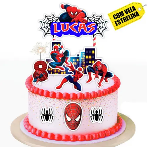 Topo de Bolo Homem Aranha