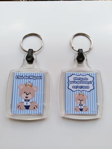 Chaveiro de Acrílico Personalizado Chá de Bebê Menino