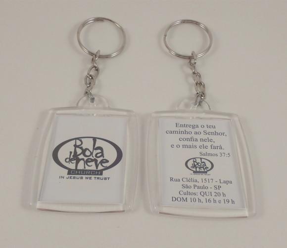 Chaveiro de Acrílico Personalizado Eventos Igreja