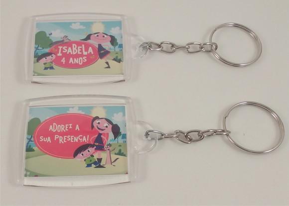 Chaveiro de Acrílico Personalizado Festa o Show da Luna