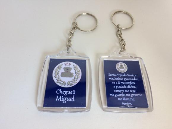 Chaveiro de Acrílico Personalizado Nascimento Menino