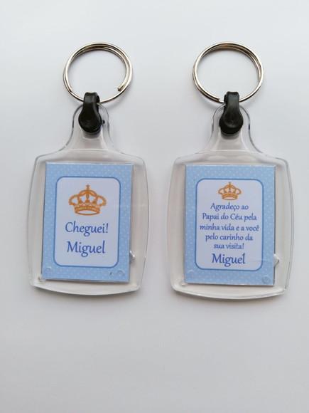Chaveiro de Acrílico Personalizado Nascimento Menino