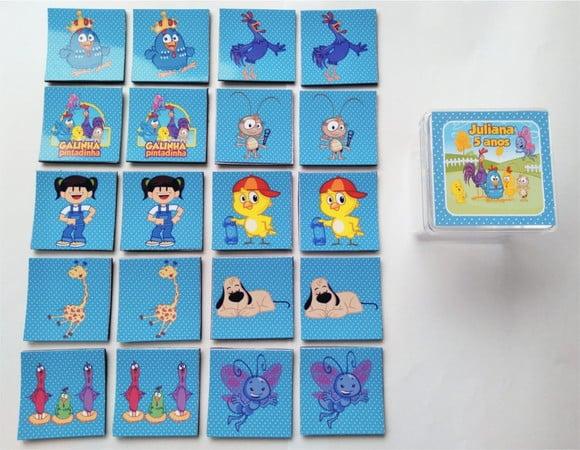 Jogo da Memória Personalizado Galinha Pintadinha