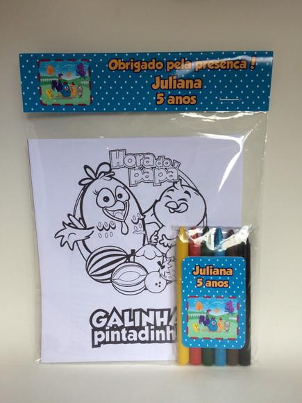 Kit Colorir Personalizado Galinha Pintadinha