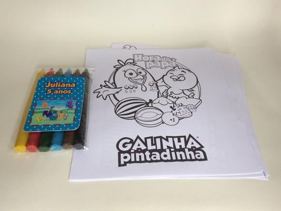 Kit Colorir Personalizado Galinha Pintadinha