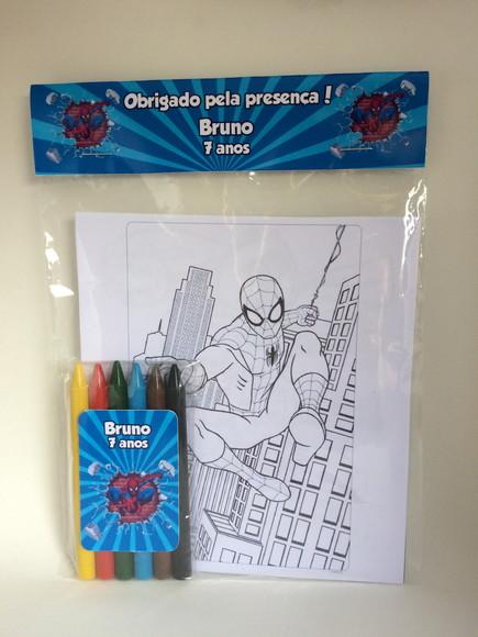 Kit Colorir Personalizado Homem Aranha