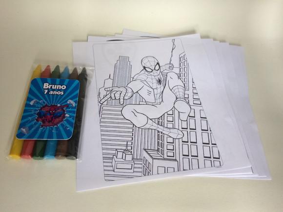 Kit Colorir Personalizado Homem Aranha