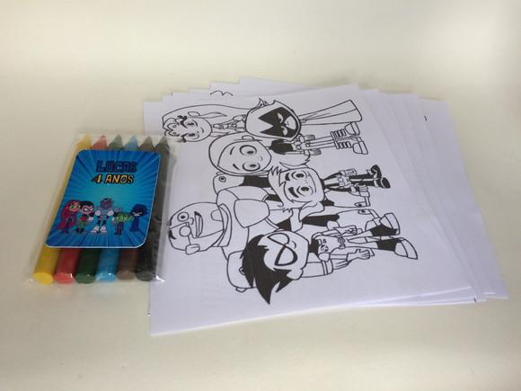 Kit Colorir Personalizado Jovens Titãs