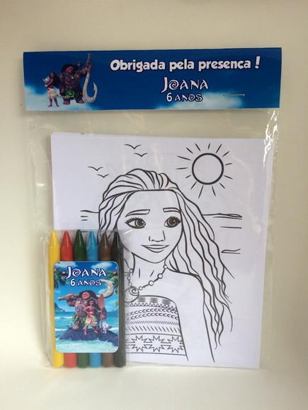 Kit Colorir Personalizado Moana