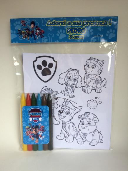 Kit Colorir Personalizado Patrulha Canina